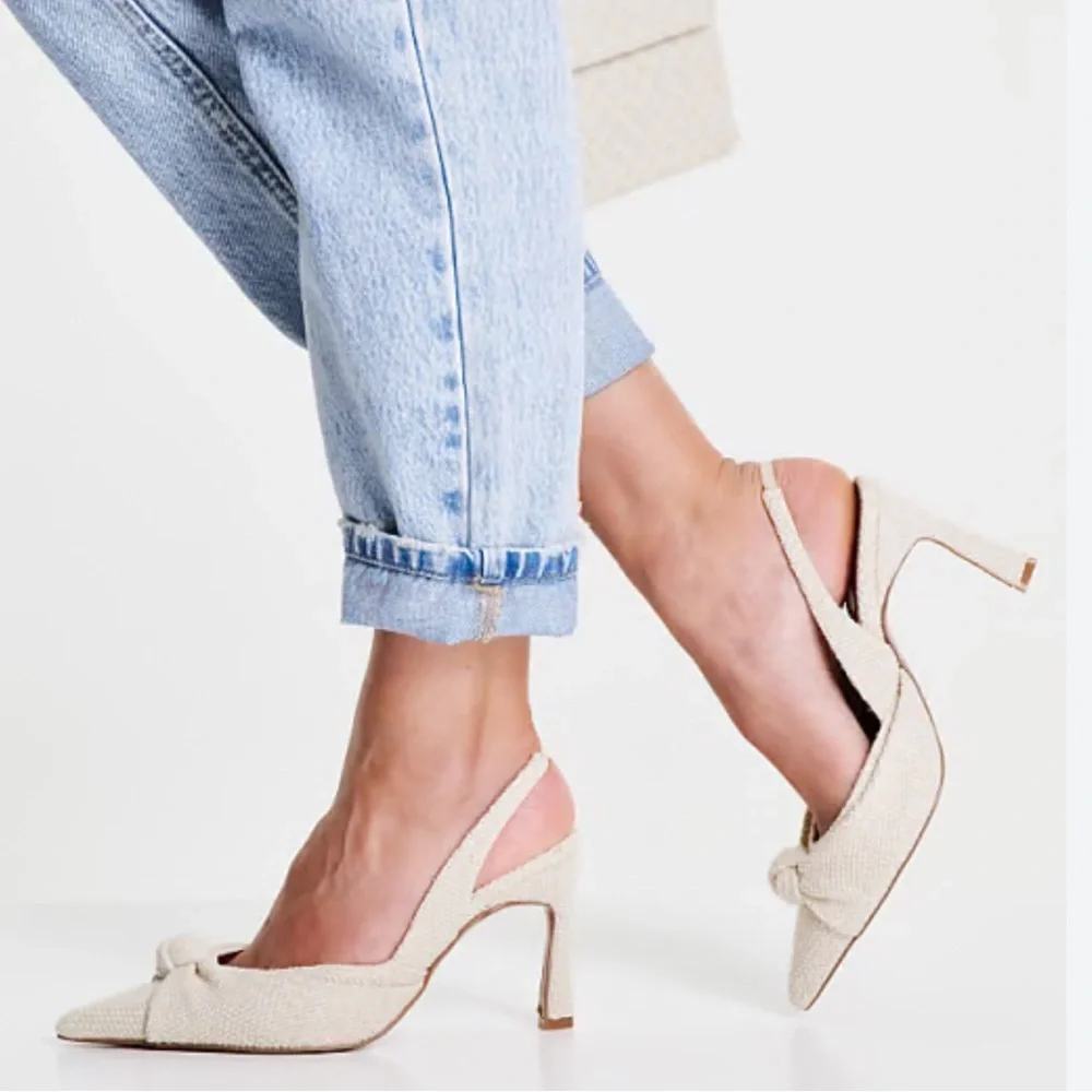 ASOS Elegant Cream Slingback Women's Shoes size 7